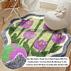Plum Blossom Pattern Non-woven Polyester Anti-Skid Fabrics DIY-WH0453-90A-7