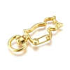 Alloy Swivel Lobster Clasps KEYC-WH0016-38G-2
