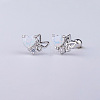 Brass Pave Clear Cubic Zirconia Cartilage Earrings FS-WGEDAE7-03-1