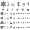 120Pcs 12 Styles Tibetan Style Zinc Alloy Connector Charms FIND-PH0005-74-1