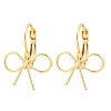 Bowknot Brass Leverback Earrings EJEW-A150-04A-G-4