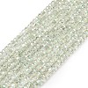 Electroplate Glass Beads Strands GLAA-Q105-03-03-1