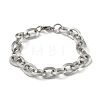 201 Stainless Steel Cable Chain Bracelets STAS-Z056-10P-1