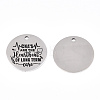 Non-Tarnish 201 Stainless Steel Pendants STAS-T064-38P-24-1
