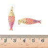 Brass Enamel Pendants KK-B148-14G-03-3