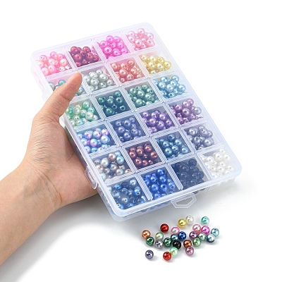 792Pcs 24 Style ABS Plastic & Acrylic Imitation Pearl Beads OACR-YW0001-29-1