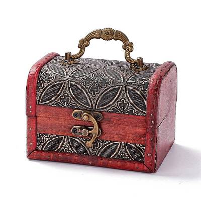 Vintage Wooden Jewelry Box AJEW-M034-01E-1