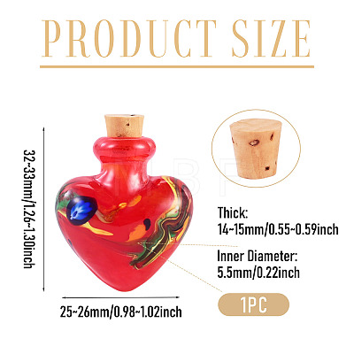 Handmade Lampwork Perfume Bottle Pendants LAMP-TADJ0001-06C-1
