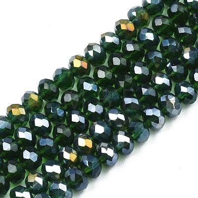 Electroplate Glass Beads Strands EGLA-A034-T4mm-B28-1