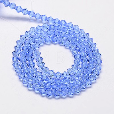 Imitate Austrian Crystal Bicone Glass Beads Strands GLAA-F029-6x6mm-09-1