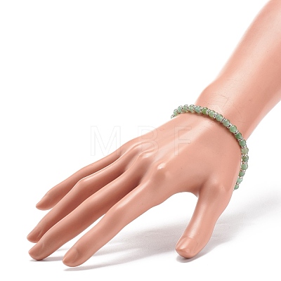 Natural Green Aventurine Beaded Stretch Bracelet BJEW-JB08483-03-1
