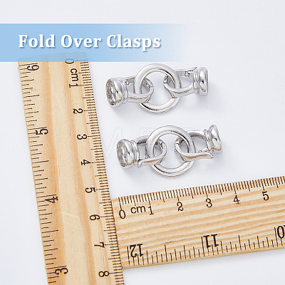 10Pcs Brass Fold Over Clasps KK-DC0003-27-1