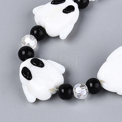 Halloween Theme Handmade Lampwork Beads Strands LAMP-N028-17B-1