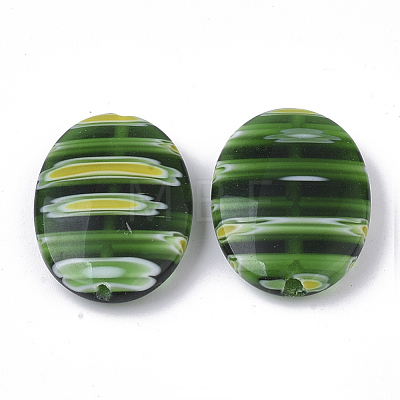 Handmade Millefiori Glass Beads LK-T001-04-1
