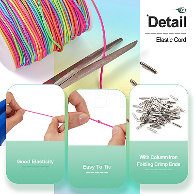 Craftdady 1 Roll Round Polyester Elastic Cord DIY-CD0001-47-1