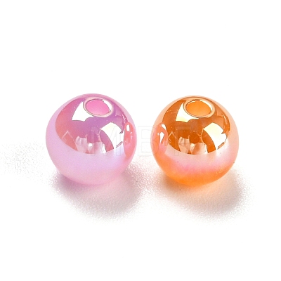 UV Plating Iridescent Opaque Acrylic Beads MACR-K353-08A-1