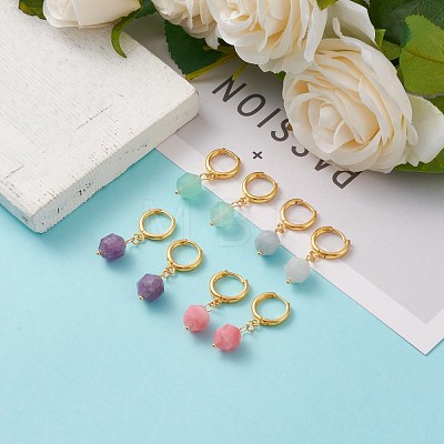 Brass Huggie Hoop Earrings EJEW-JE05788-1