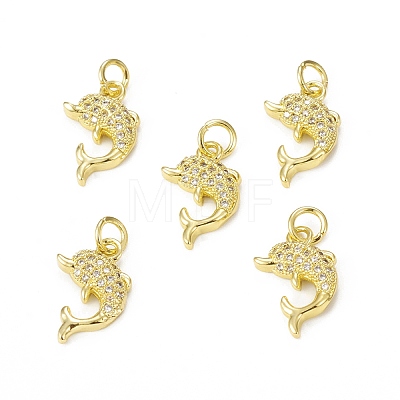 Brass Micro Pave Cubic Zirconia Pendants KK-E068-VB296-1