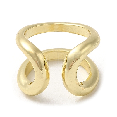 Brass Open Cuff Rings RJEW-Q778-11G-1