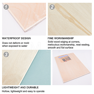 Wood Blank Drawing Boards DIY-WH0175-36-1