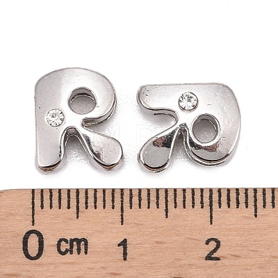 Letter Slider Beads for Watch Band Bracelet Making X-ALRI-O012-R-NR-1