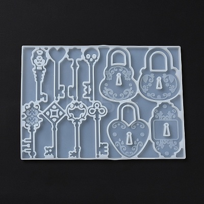 Key & Lock Pendant DIY Silicone Pendant Molds DIY-F139-05-1