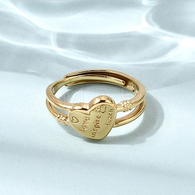 304 Stainless Steel Adjustable Cuff Open Rings for Women RJEW-K316-03G-1