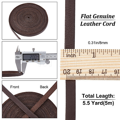 Gorgecraft Flat Leather Jewelry Cord WL-GF0001-07A-02-1