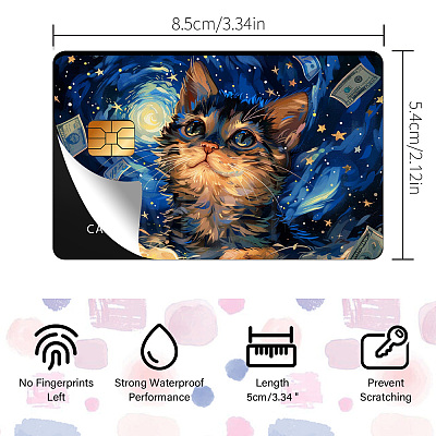 Plastic Waterproof Card Stickers STIC-WH0032-023-1