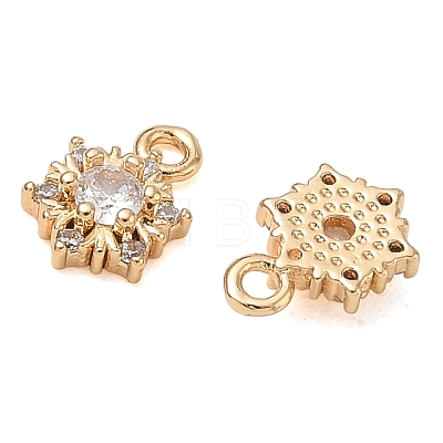 Brass Micro Pave Clear Cubic Zirconia Charms CU-CBAB0CF-23G-1