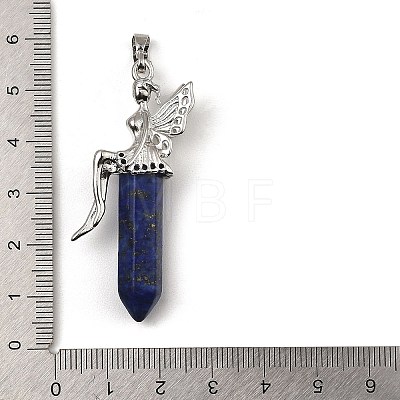 Natural Lapis Lazuli Dyed Pointed Pendants G-Z033-15P-01-1