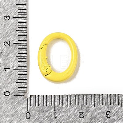 Spray Painted Alloy Spring Gate Rings AJEW-C035-01L-1