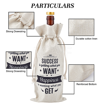 Jute Cloth Wine Packing Bags ABAG-WH0005-72C-1