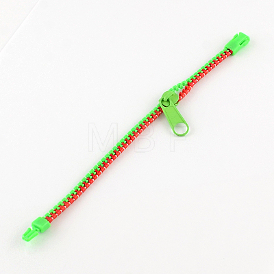 Plastic Zipper Bracelets BJEW-A060-M3-1