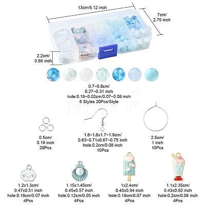 Acrylic Bead DIY Earring Making Kits DIY-FS0006-67B-1