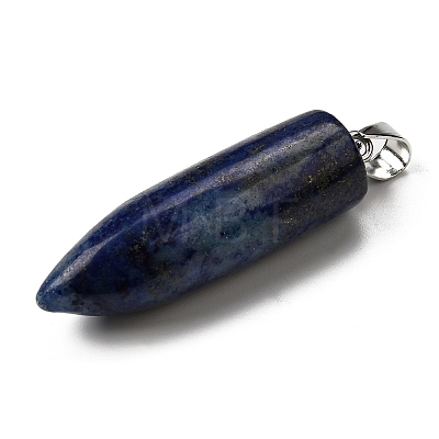Dyed Natural Lapis Lazuli Pointed Pendants G-F820-12U-1