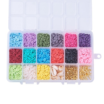 15 Colors Handmade Polymer Clay Beads DIY-JP0005-47-4mm-1