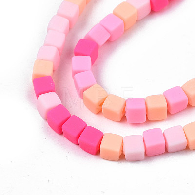 Handmade Polymer Clay Beads Strands X-CLAY-N008-061-09-1