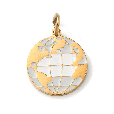 304 Stainless Steel Enamel Pendants STAS-Z189-11G-01-1