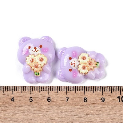 Cartoon Bear Opaque Resin Decoden Cabochons CRES-I031-02-1