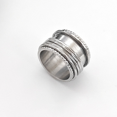 Retro Rotatable 304 Stainless Steel Finger Rings FS-WG84C22-41-1