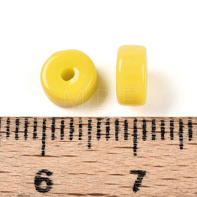 Opaque Solid Color Glass Beads X1-GLAA-N007-6x3mm-A09-1