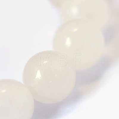 Natural White Jade Round Bead Strands X-G-E334-6mm-13-1