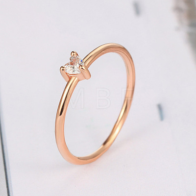 Brass Micro Pave Cubic Zirconia Finger Rings for Women FS-WG4BC3F-14-1