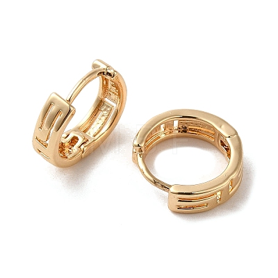 Brass Hoop Earrings EJEW-C073-24KCG-1