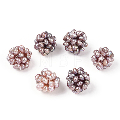 Round Natural Cultured Freshwater Pearl Beads PEAR-N020-04F-1