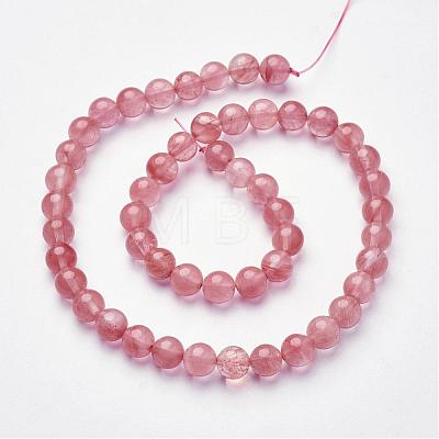 Cherry Quartz Glass Beads Strands Z0ND1013-1