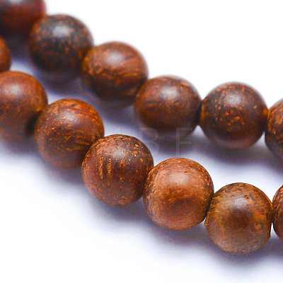Natural Rosewood Beads Strands WOOD-P011-06-10mm-1