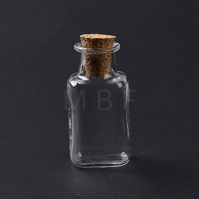 Rectangle Miniature Glass Bottles GLAA-H019-06A-1