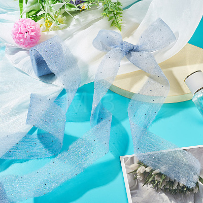 2Rolls Polyester Hot-fix Rhinestone Raw Edges Ribbon OCOR-TA0003-95B-1